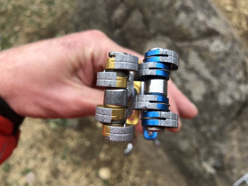 climbing cams - dragonflies are made with 6081 alloy aluminum, which is fairly soft...