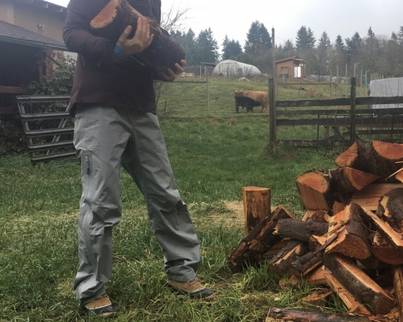 rain pants womens - hauling wood on a rainy day, one of many activities for the or aspire!