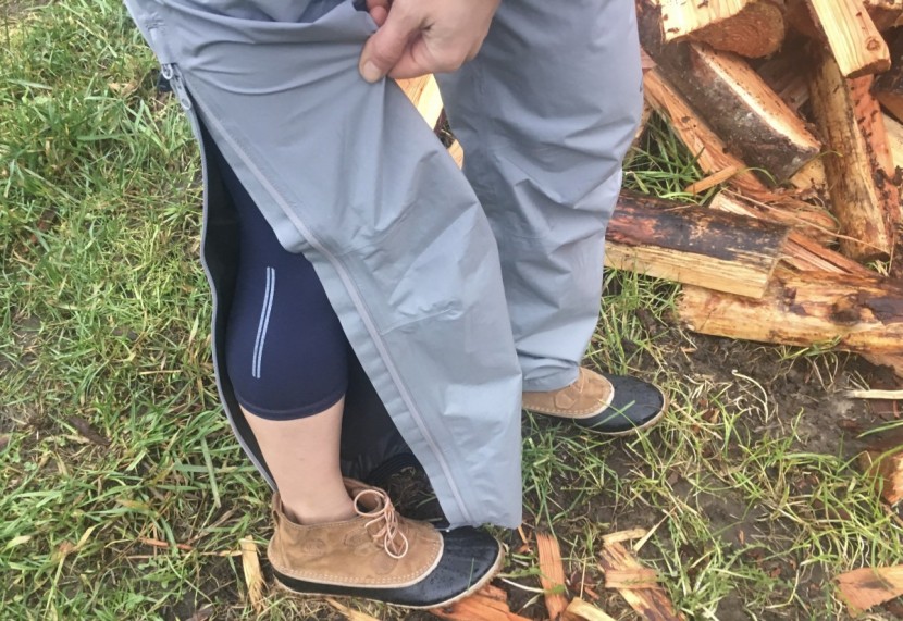 outdoor research aspire pant for women - the partial side zippers rise high enough to make donning the pants...