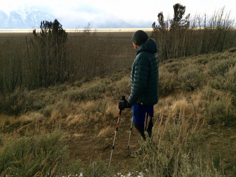 komperdell explorer contour powerlock - the komperdell explorer compact poles on a fall hike in the tetons.