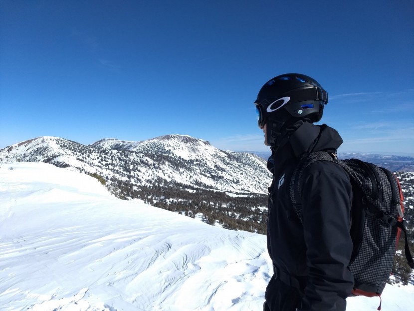 salomon mtn lab - scoping out the next drop-in entry while ski touring in the tahoe...