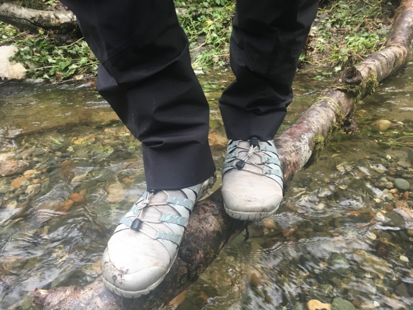 arc'teryx zeta sl pant for women - here you can see the stiffer fabric at the bottom of the leg which...