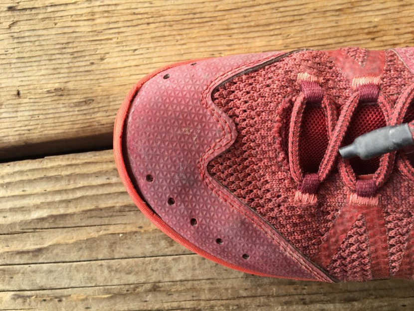 chaco torrent pro for women - showing a bit of separation between the uppers and toe bumper...