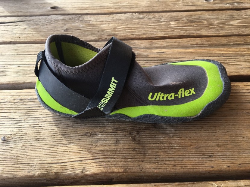 we liked that the strap winds around the heel, keeping the booties...