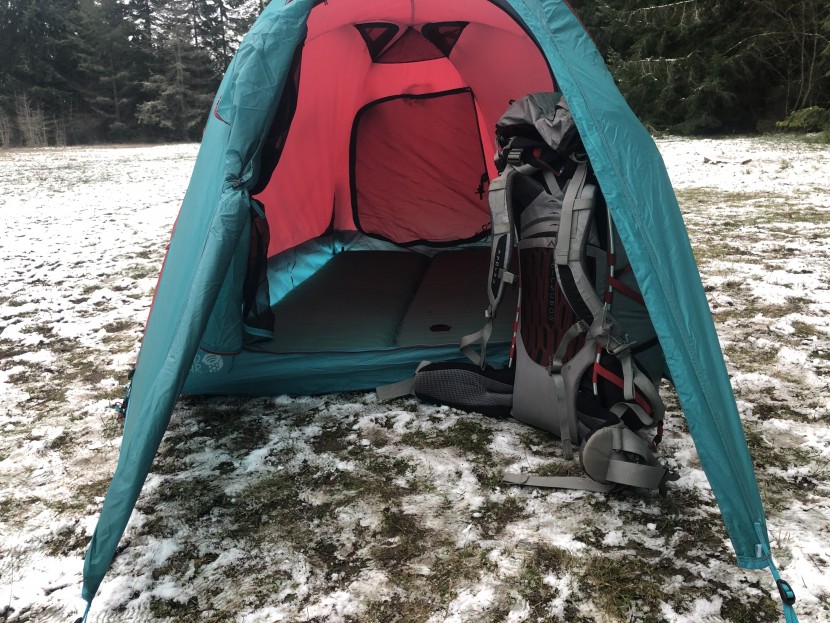 mountain hardwear outpost 2 - for this tent being on the lighter side, we were impressed by how...