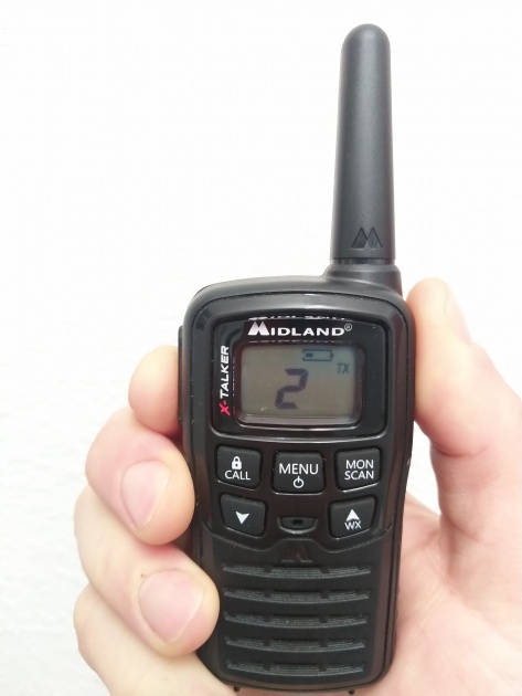 midland x-talker t10 - only when the transmission button is depressed does the indicator...