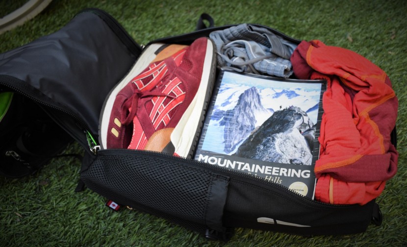 the huge main storage compartment of the bug pannier was able to fit...