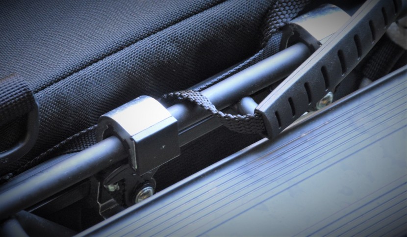 the solid aluminum hooks with spring-loaded cams combine for a snug...