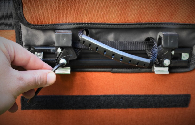 the upper mounting hooks can be adjusted side to side with a simple...