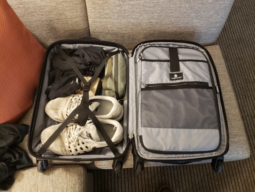 carry on luggage - the clamshell design offers less versatile packing options, as the...