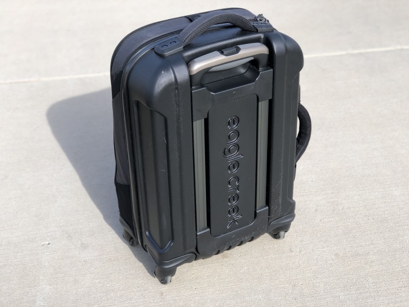 eagle creek tarmac awd carry-on - a unique half-rigid, half-soft suitcase helps it be a bit more...