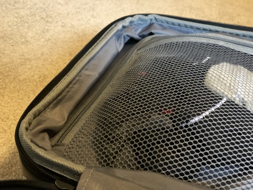 amazon basics oxford expandable 20" - there's a lot of extra space above the zippered closure flap of this...