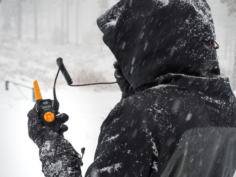 backcountry access bc link 2.0 - the bc link 2.0 is at home in the snow and rain, shown here during...