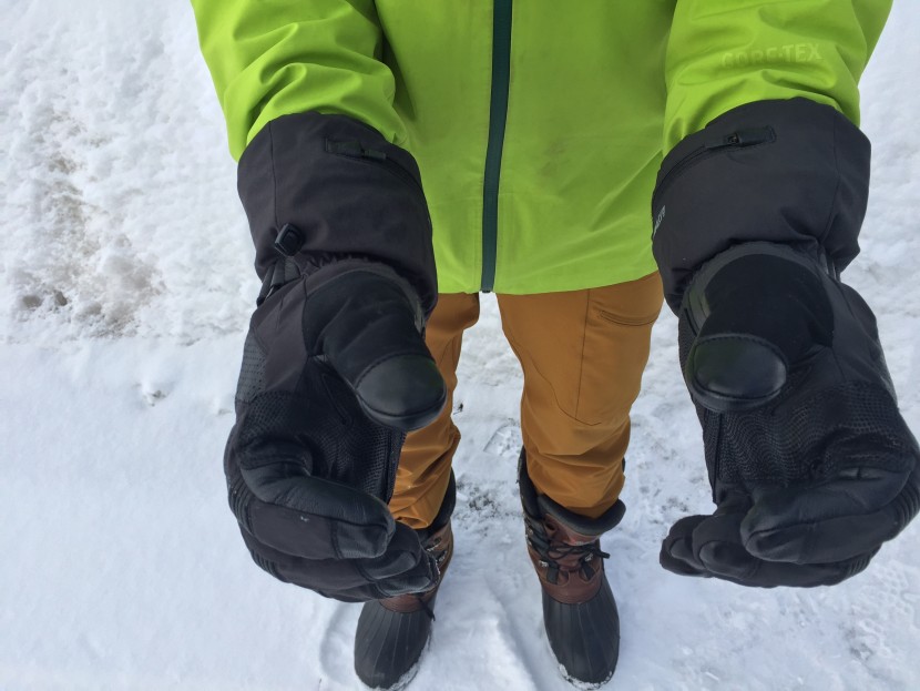 ski gloves - gauntlets usually reach far up the sleeves of a jacket, providing...
