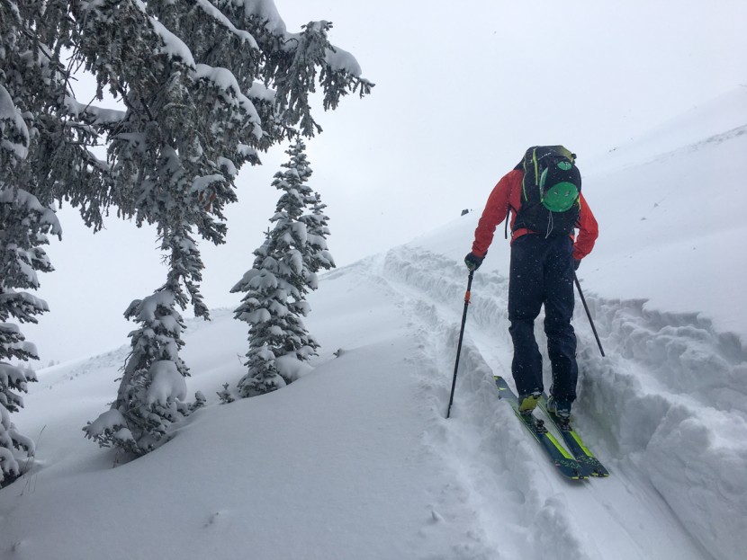 fischer transalp 90 carbon - the construction isn't super light, but the narrower-than-is-trendy...