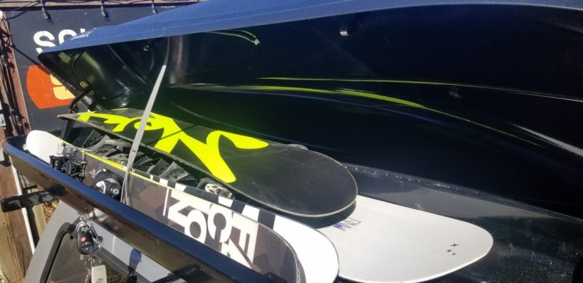 cargo box - a long and lean model is more likely to fit gear like skis and...