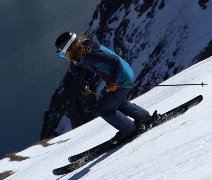 salomon qst 99 - pictured here is our lead tester seeing how fast he can take the...