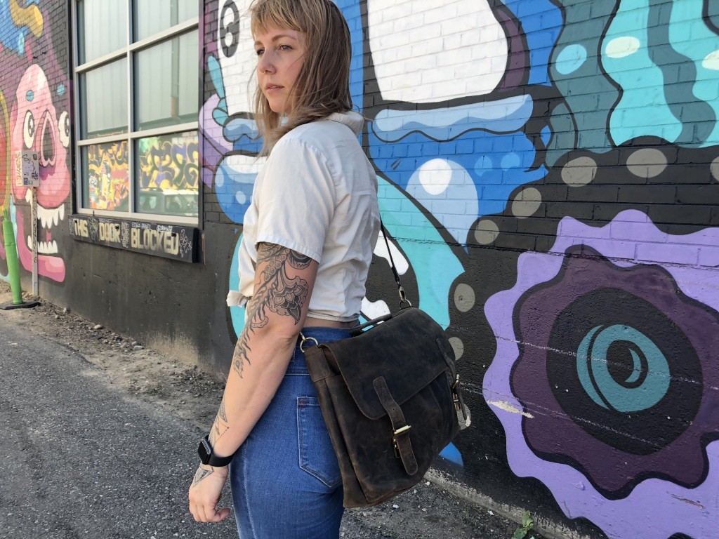 komal c buffalo hunter - keeping it classy with the leather buffalo hunter.