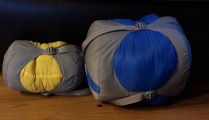 camping blanket - we smashed every blanket into the smallest compression sack we could...