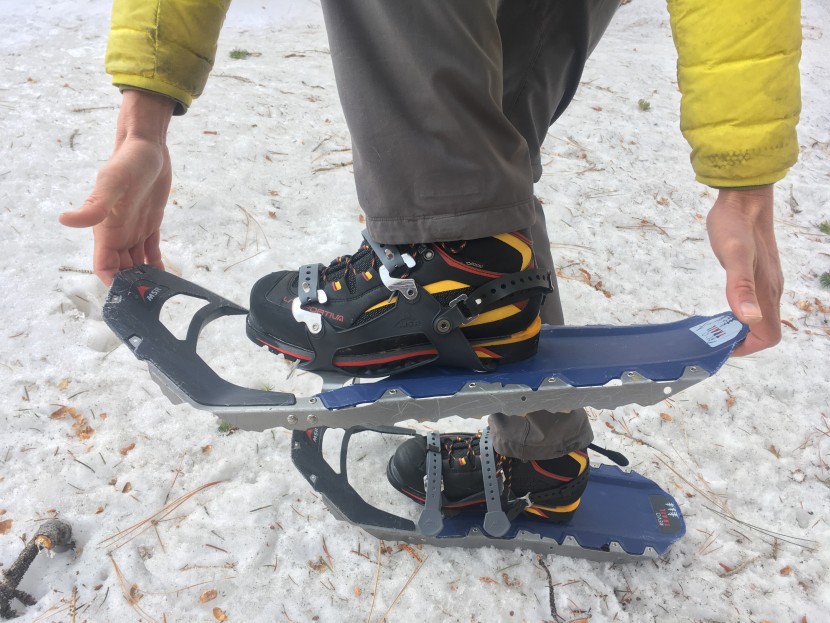 msr revo trail - the rigid deck helps with flotation.