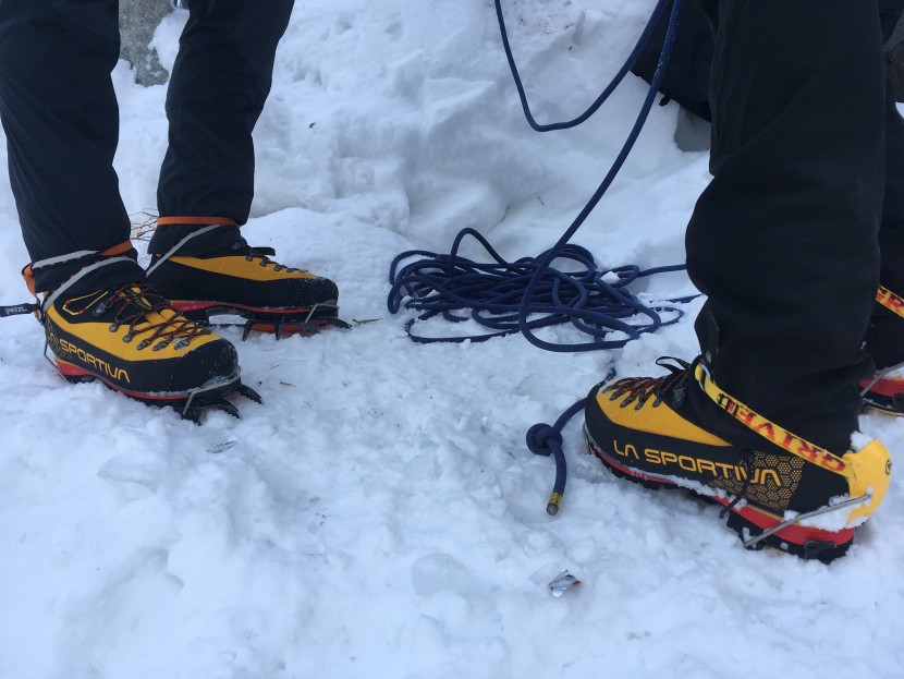 mountaineering boot - the ever-popular nepal cube sports a simple lacing system.