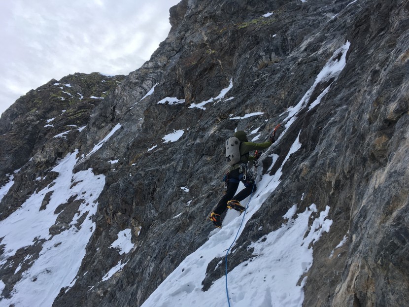 scarpa phantom tech - andy cruising neve, ice, and rock. the phantom shined on this kind...