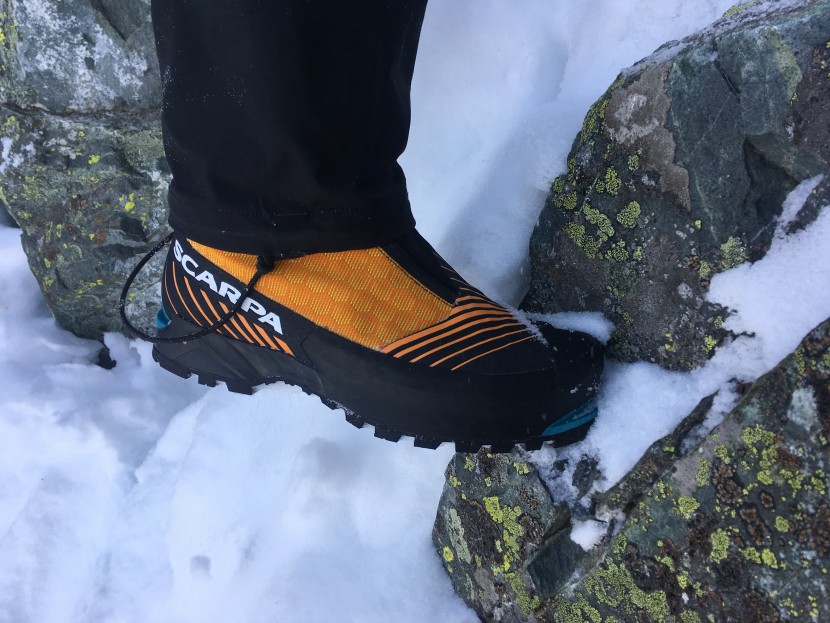 scarpa phantom tech - for bare booted rock climbing it wasn't our favorite, but it got the...