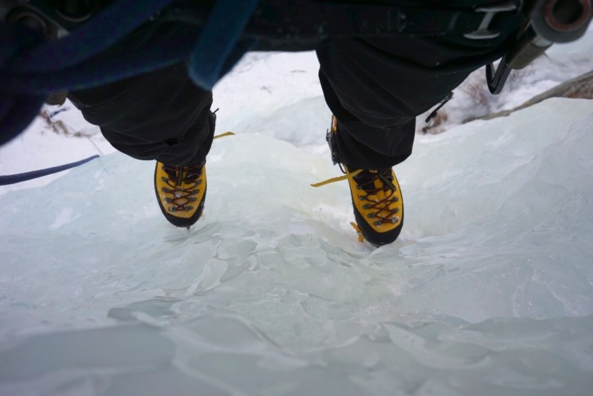 la sportiva nepal cube gtx - the nepal kept our feet warm during cold days on the ice.