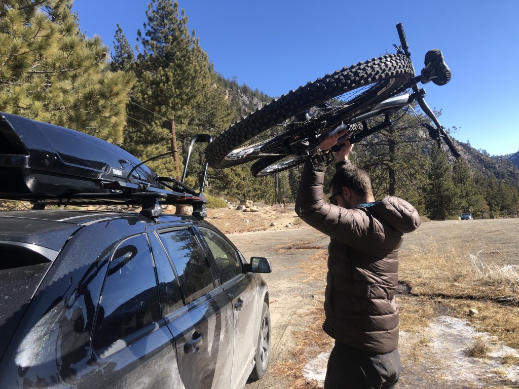 yakima highroad - this rack takes a bit of upper body strength to load.