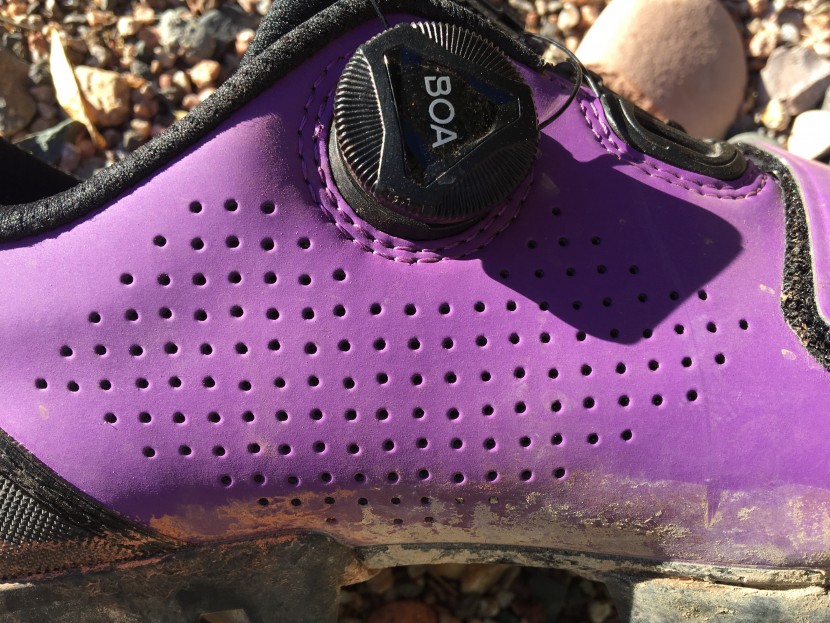 bontrager foray for women - large perforations are great for airflow, but unfortunately do not...