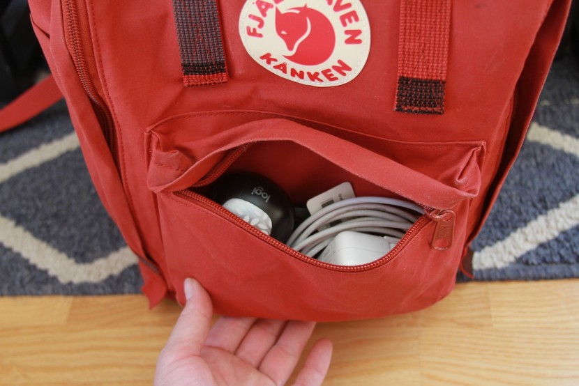 fjallraven kanken 15" - a look at the front pocket for loose items. besides this, there are...