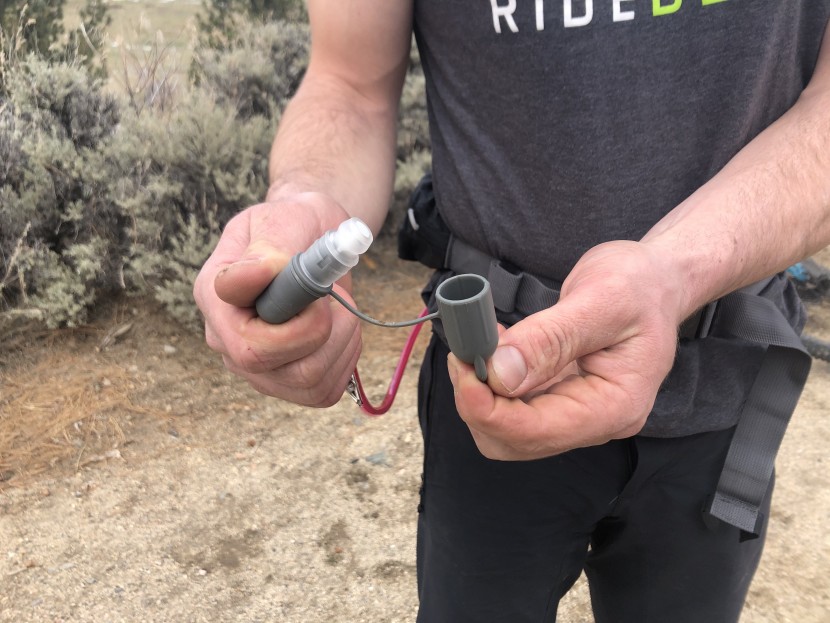 leatt hydration core 2.0 - the bite valve has a plastic cover on it that adds an extra step...