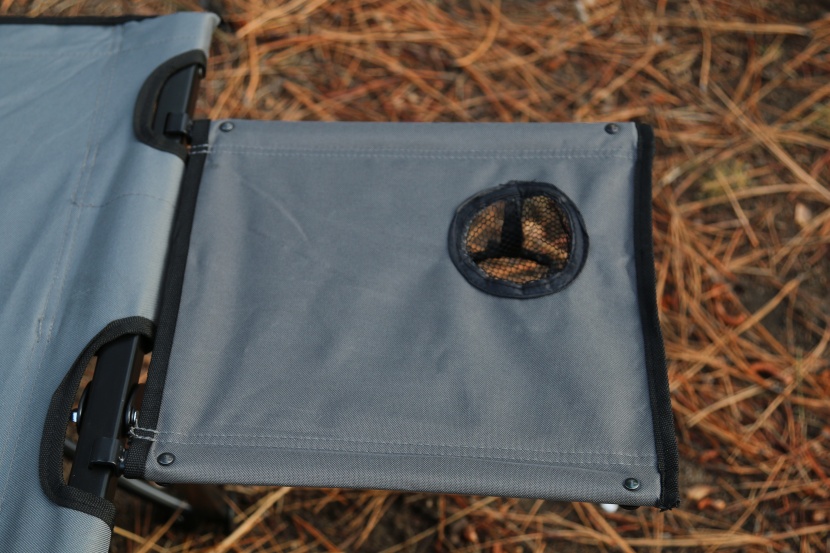 camping cot - cupholders make everything better!
