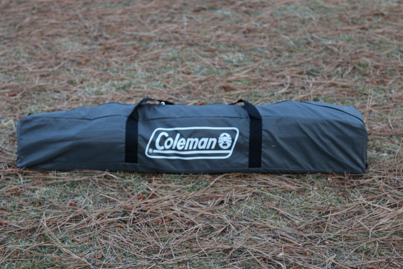 coleman pack-away cot - this is the typical size for most cots when packed up.