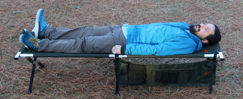 tough outdoors cot - the bars running under your head and feet can prove to be quite...