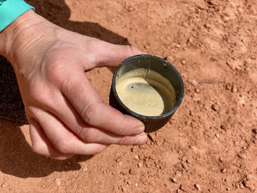 camping coffee - crema while camping?? you betcha!
