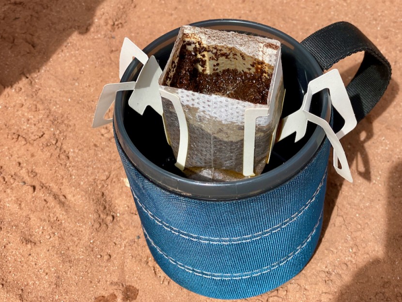 kuju pocket pour-over - kuju packets demand a short/low-profile mug to sufficiently steep...