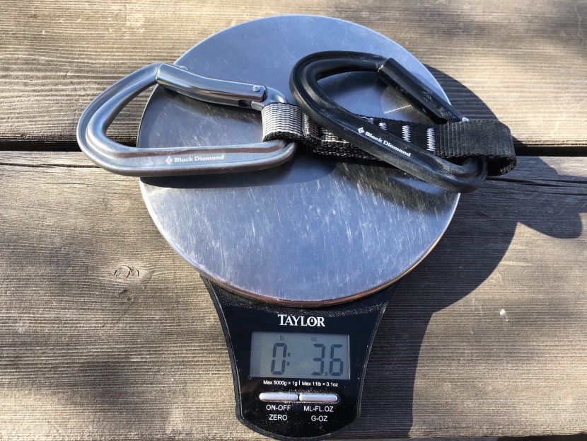 black diamond hotforge - while these draws aren't super light, they are only 0.1 ounces...