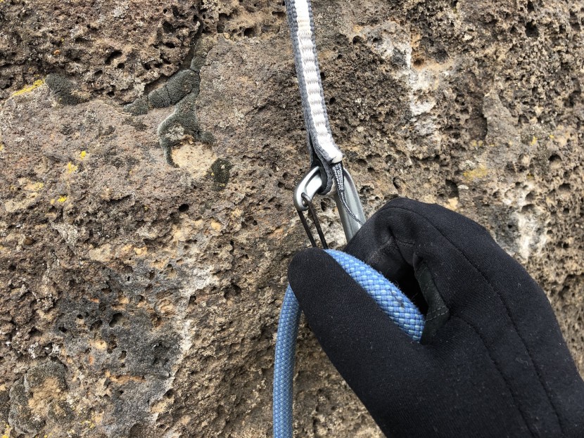 black diamond miniwire - since these draws are so light, its of course tempting to use them...