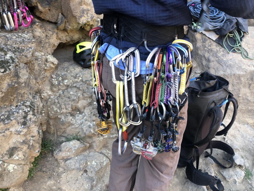 black diamond miniwire - the miniwires are so light its easy to throw a few on the back gear...