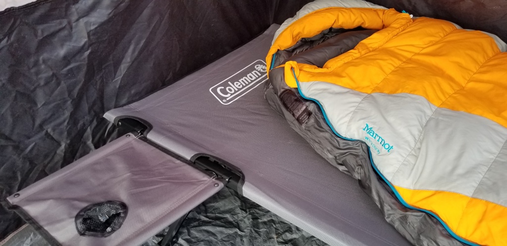 coleman pack-away cot - the pack-away can make longer camping trips very comfortable.