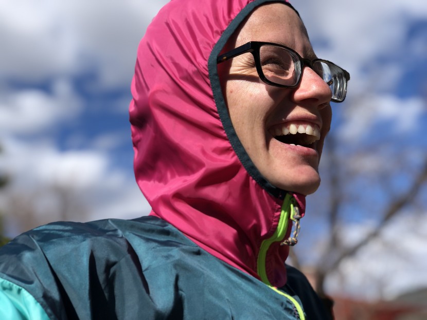 cotopaxi teca half-zip unisex - perhaps not the most elegant hood, the teca's does stay in place...