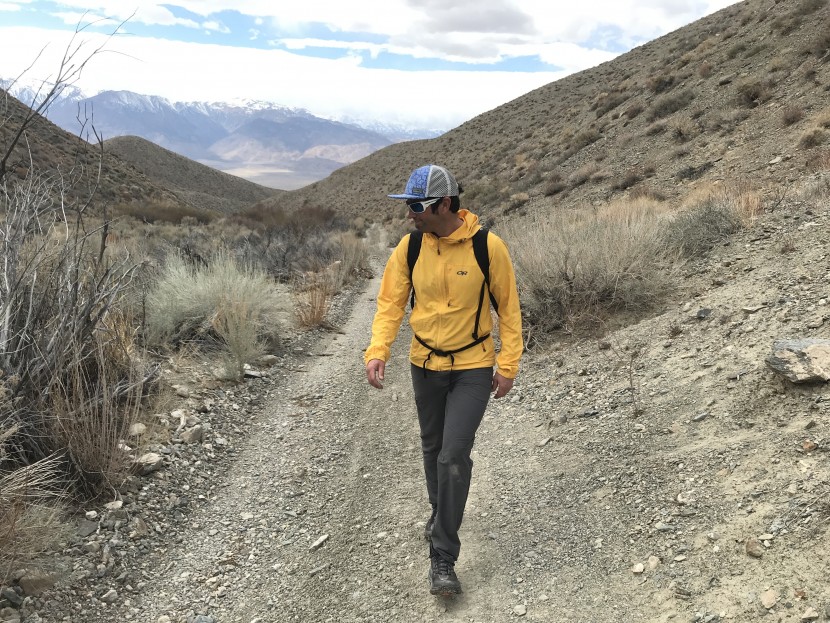 hoka speedgoat mid 2 gtx - on a long walk in the local hills, having less weight on your feet...