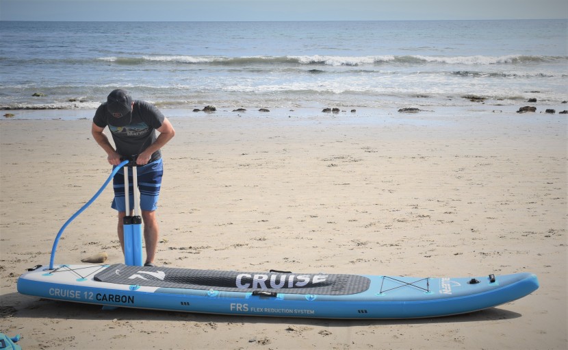 bluefin cruise carbon - any inflatable sup can be a chore to inflate. the bluefin's large...