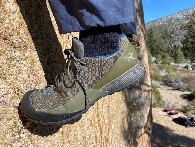 arc'teryx konseal fl - the heel has to raise high for the rubber under the toe to make...