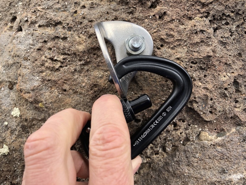 locking carabiner - the limited gate clearance means that there are situations where...