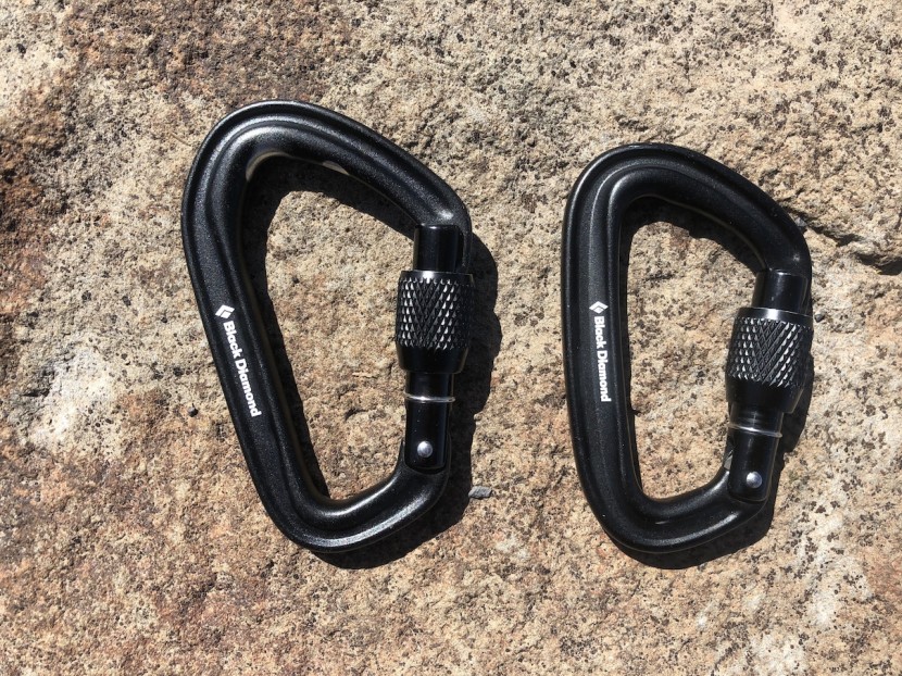 black diamond liteforge screwgate - showing a head-to-head comparison between the hotforge on the left...