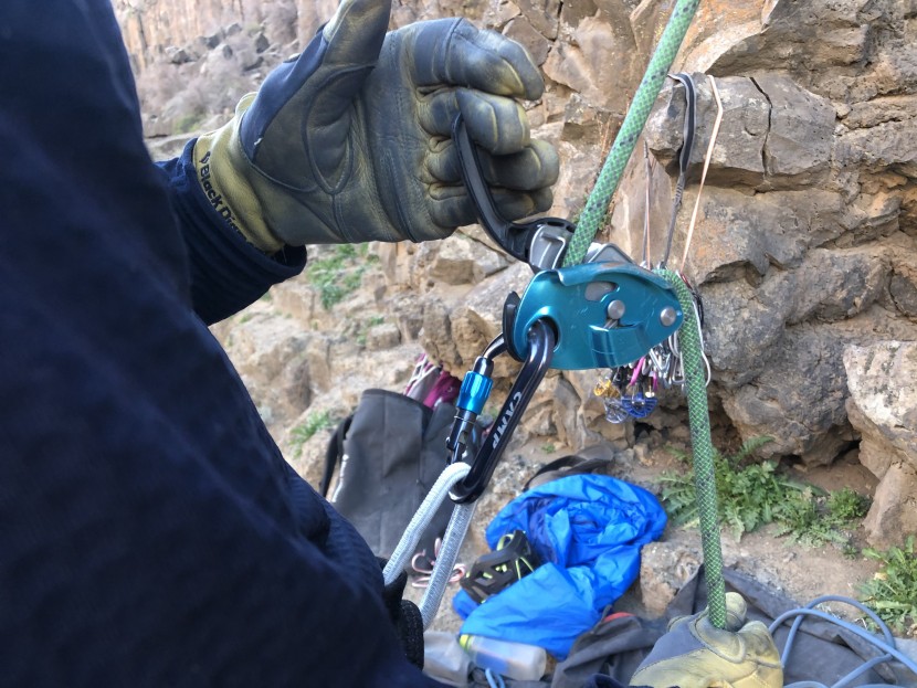 camp usa photon lock - this locker works well for many purposes, including as a belay...