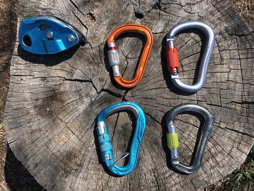 locking carabiner - a selection of some of the hms/pear style lockers included in this...