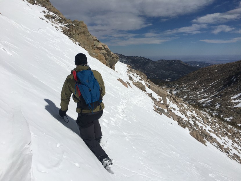black diamond bolt 24 - surrounded by pointy tools, rock, and ice, the bolt holds up nicely.